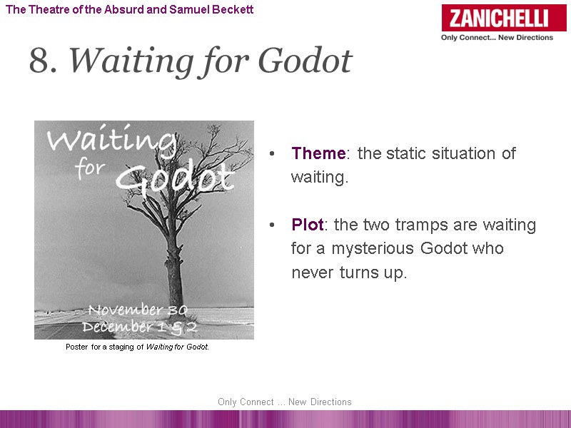 The Theatre of the Absurd and Samuel Beckett 8. Waiting for Godot Theme: the